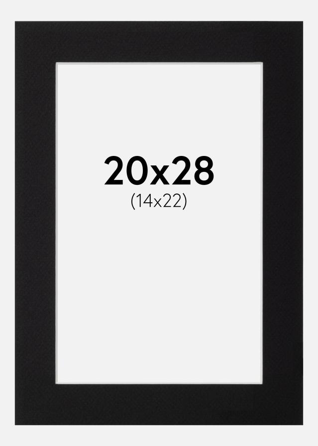 Paspartū Melns Standarts Balta krāsota maliņa 20x28 cm (14x22)