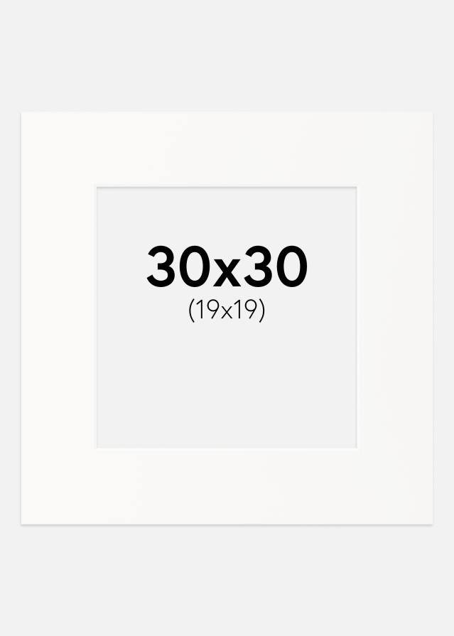 Paspartū Offwhite Balta krāsota maliņa 30x30 cm (19x19)