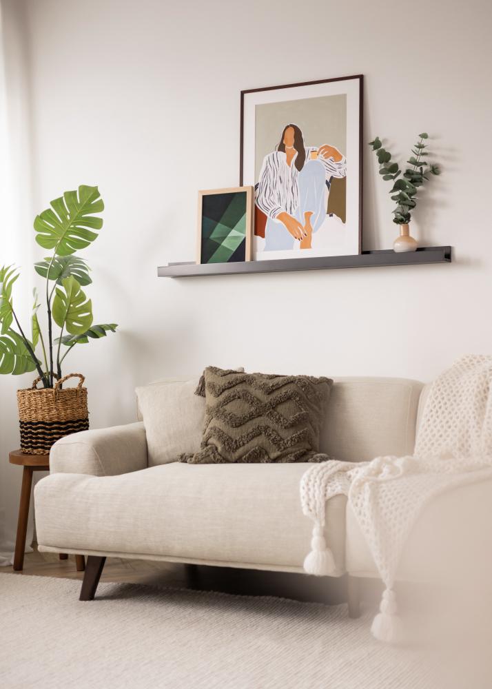 KAILA Attēla plaukts Melns 120 cm