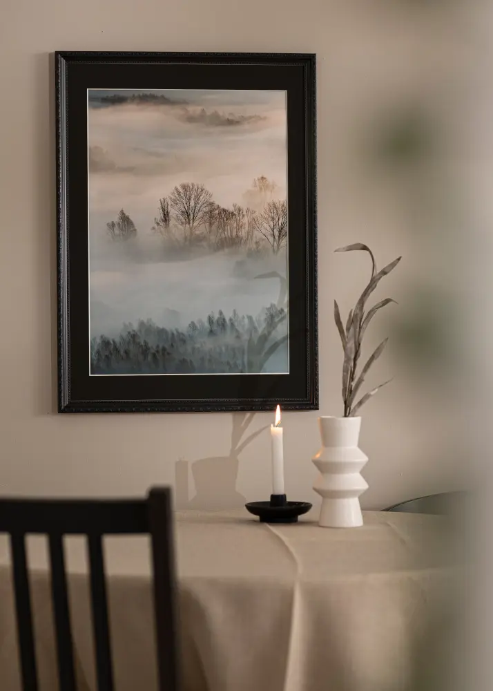 Rāmis Abisko Melns 35x50 cm - Paspartū Melns 9x12 inches