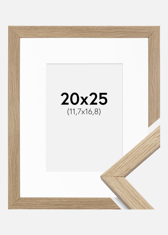 Rāmis Estētisks Ozols 20x25 cm - Paspartū Balts 5x7 inches