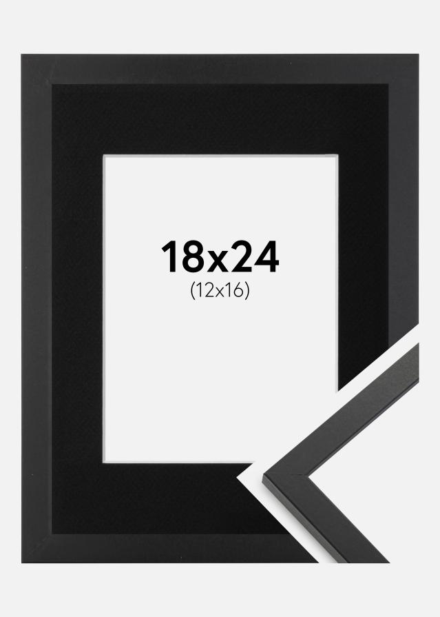 Rāmis Trendy Melns 18x24 cm - Paspartū Melns 13x17 cm