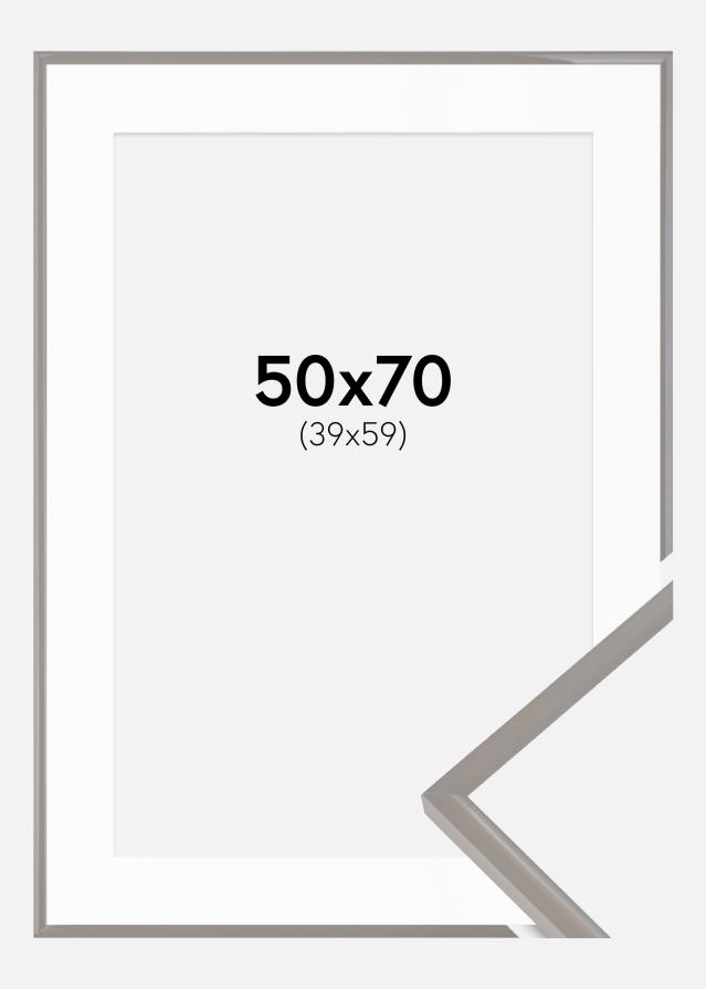 Rāmis New Lifestyle Earth Grey 50x70 cm - Paspartū Balts 40x60 cm