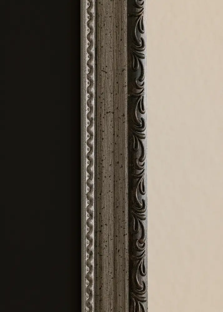Rāmis Abisko Sudrabs 35x50 cm - Paspartū Melns 9x12 inches