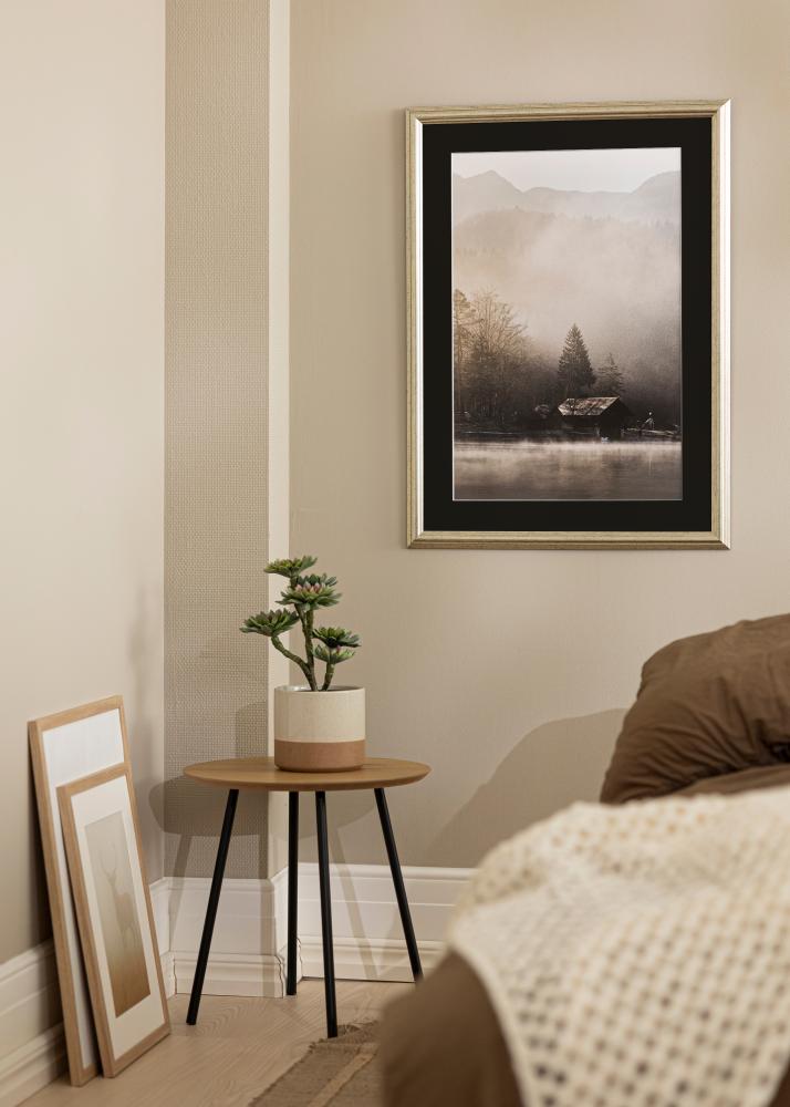 Rāmis Västkusten Sudrabs 70x100 cm - Paspartū Melns 62x93 cm