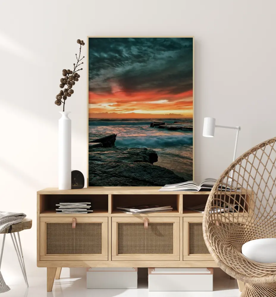 Sunset Over Water Plakāts