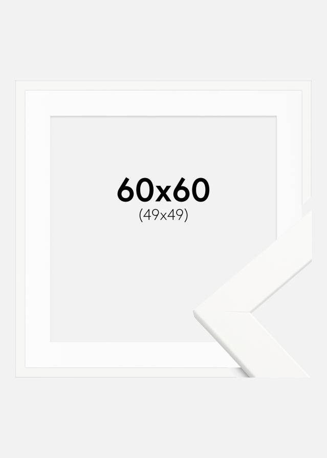 Rāmis Trendline Balts 60x60 cm - Paspartū Balts 50x50 cm