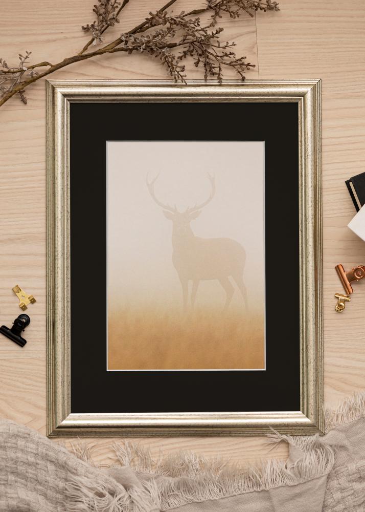 Rāmis Västkusten Sudrabs 70x100 cm - Paspartū Melns 62x93 cm