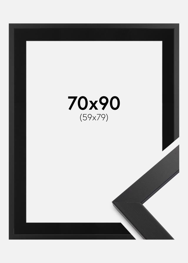 Rāmis Black Wood 70x90 cm - Paspartū Melns 60x80 cm