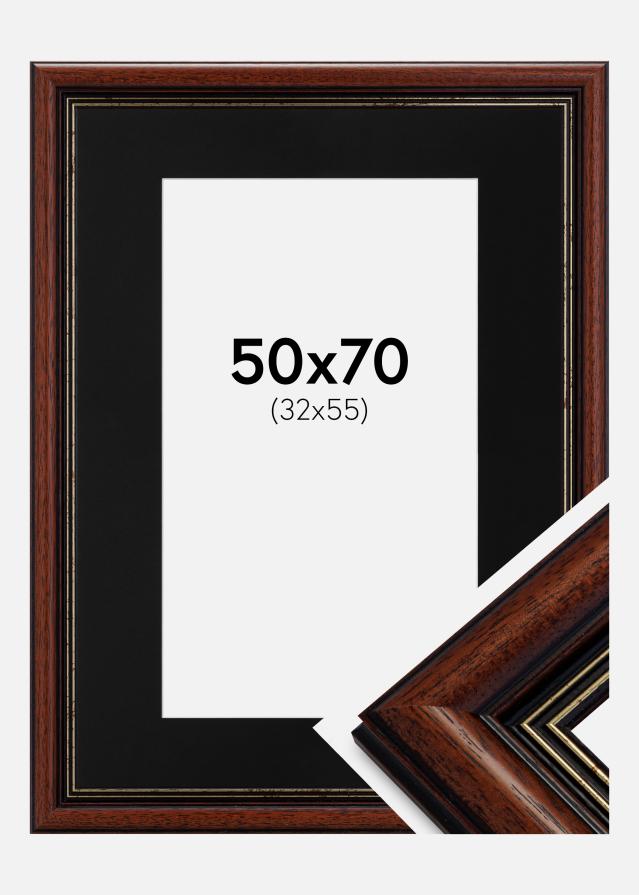 Rāmis Old Retro 50x70 cm - Paspartū Melns 33x56 cm