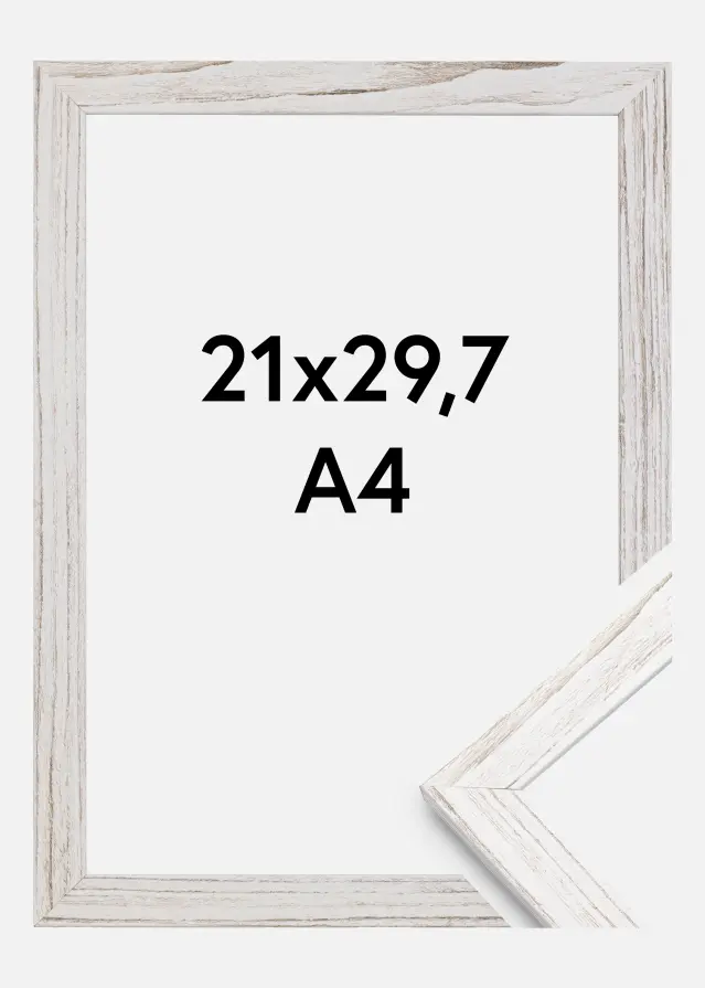 Rāmis Estētisks Akrila stikls Vintage White 21x29,7 cm (A4)