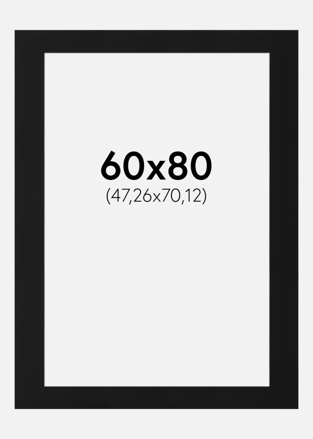 Paspartū Melns Standarts (Balts Kodols) 60x80 cm (47,26x70,12)