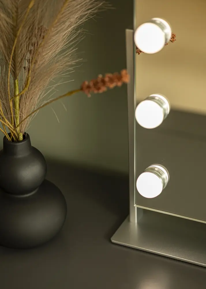 KAILA Kosmētikas spogulis Soft Corner LED Sudrabs 65x50 cm
