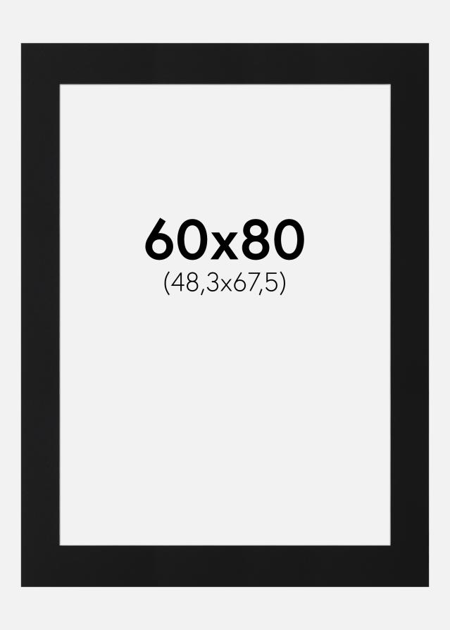 Paspartū Melns Standarts (Balts Kodols) 60x80 cm (48,3x67,5)