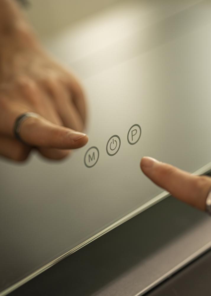 KAILA Kosmētikas spogulis Soft Corner LED Sudrabs 65x50 cm