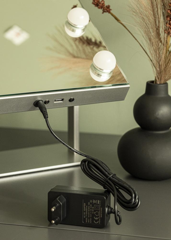 KAILA Kosmētikas spogulis Soft Corner LED Sudrabs 65x50 cm