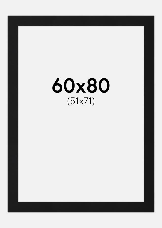 Paspartū Melns Standarts (Balts Kodols) 60x80 cm (51x71)