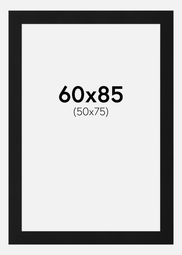 Paspartū Melns Standarts (Balts Kodols) 60x85 cm (50x75)