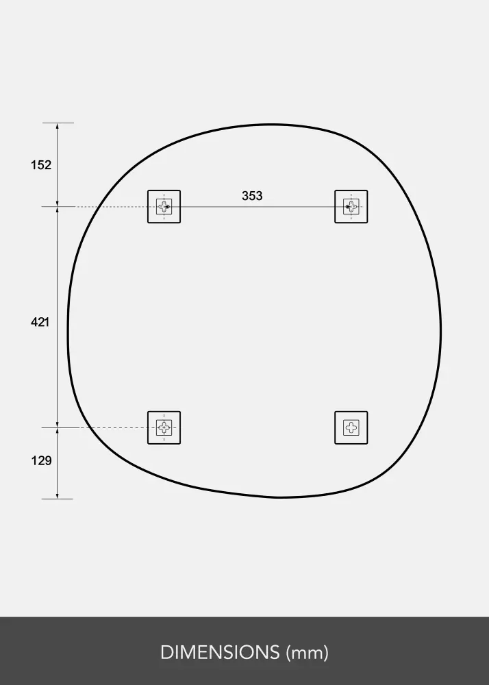 Spogulis Roundy II 70x70 cm