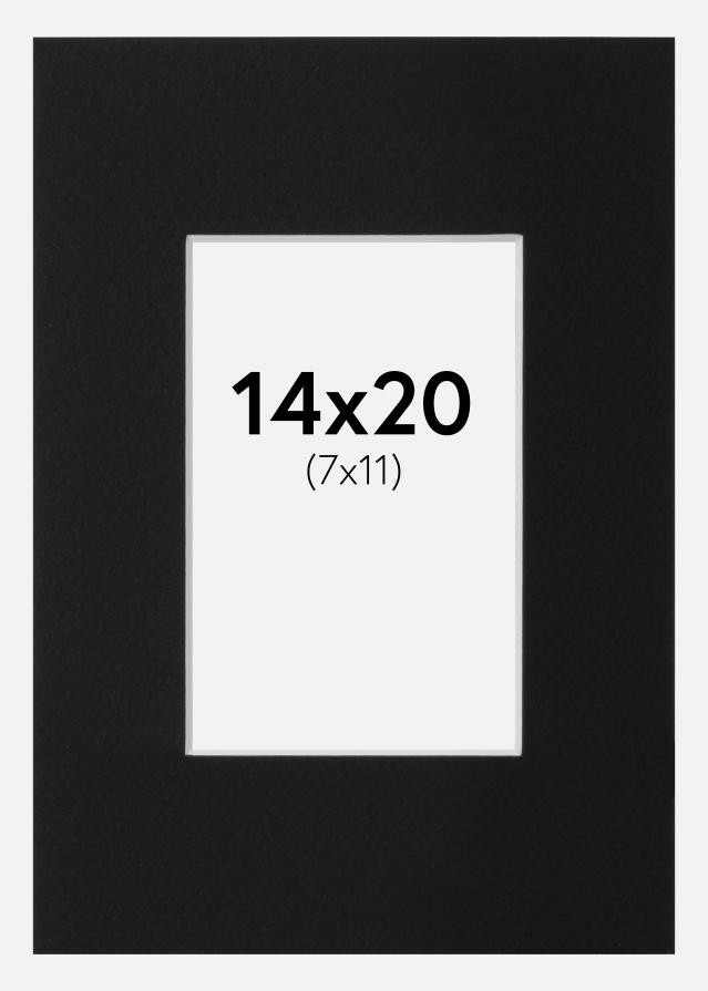 Paspartū Melns Standarts (Balts Kodols) 14x20 cm (7x11)