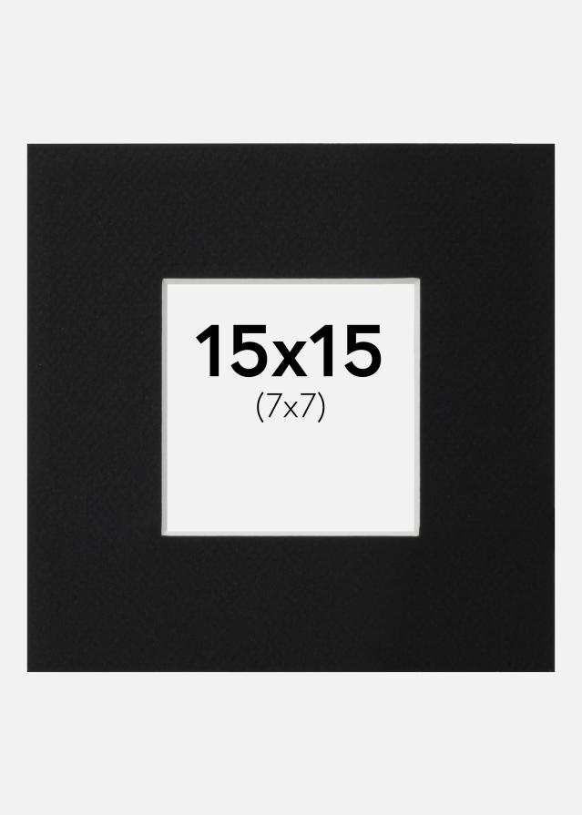 Paspartū Melns Standarts (Balts Kodols) 15x15 cm (7x7)