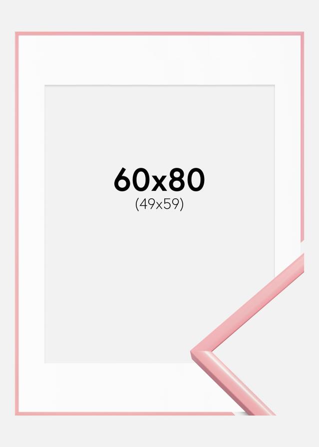 Rāmis New Lifestyle Rozā 60x80 cm - Paspartū Balts 50x60 cm