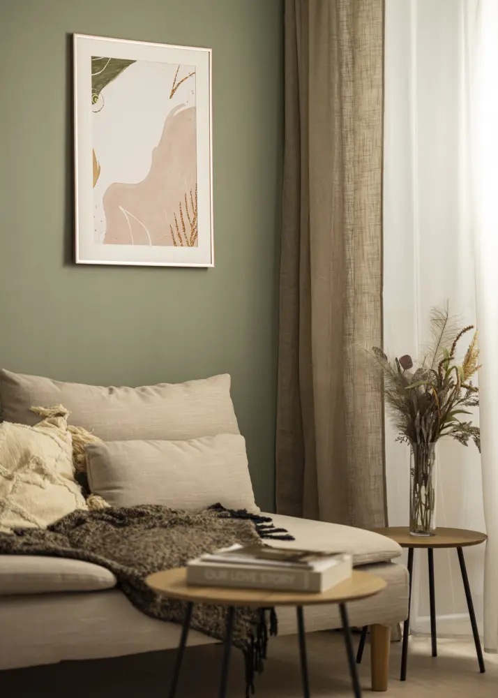 Rāmis Scandi Rose gold 30x40 cm - Paspartū Balts 8x12 inches