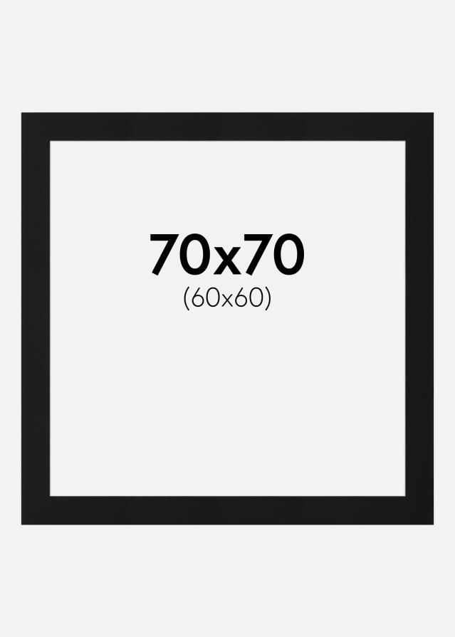 Paspartū Melns Standarts (Balts Kodols) 70x70 cm (60x60)