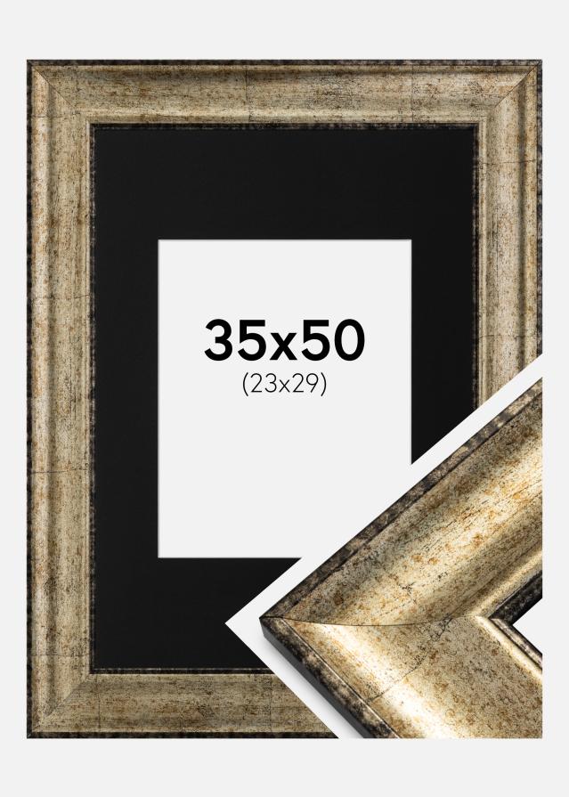 Rāmis Saltsjöbaden Antīkais zelts 35x50 cm - Paspartū Melns 24x30 cm