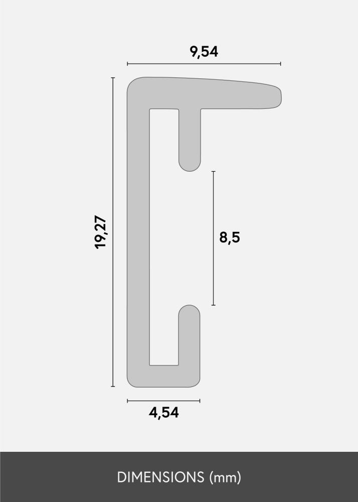 Rāmis Neptune Akrila stikls White Oak 50x70 cm