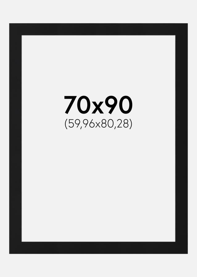 Paspartū Melns Standarts (Balts Kodols) 70x90 cm (59,96x80,28)