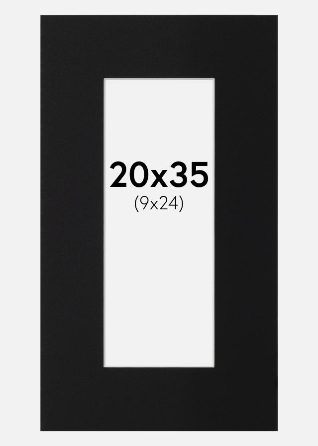 Paspartū Melns Standarts (Balts Kodols) 20x35 cm (9x24)