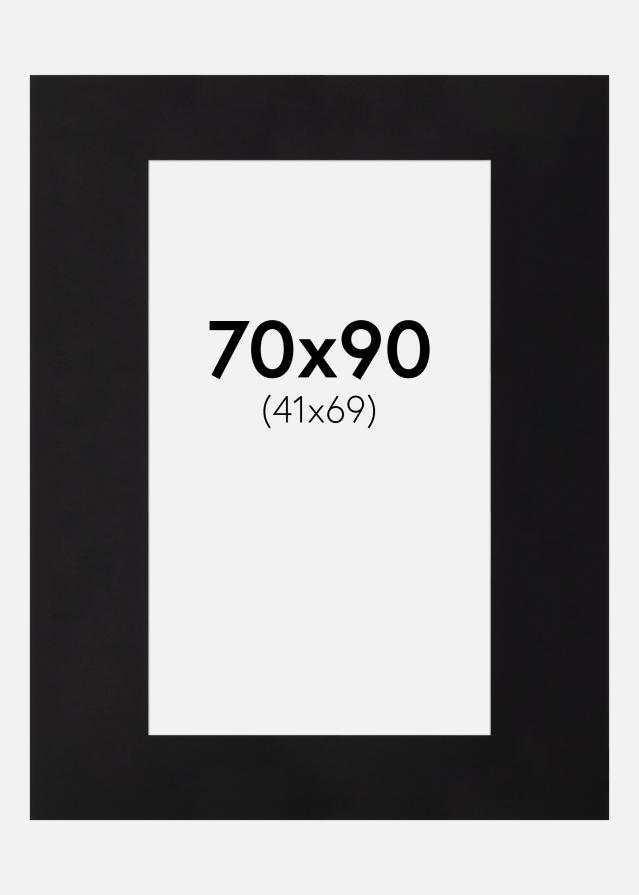 Paspartū Melns Standarts Balta krāsota maliņa 50x80 (41x69)