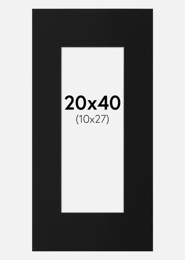 Paspartū Melns Standarts (Balts Kodols) 20x40 cm (10x27)