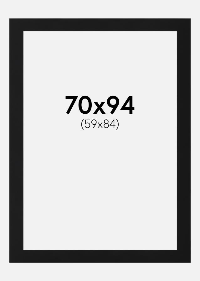 Paspartū Melns Standarts (Balts Kodols) 70x94 cm (59x84)