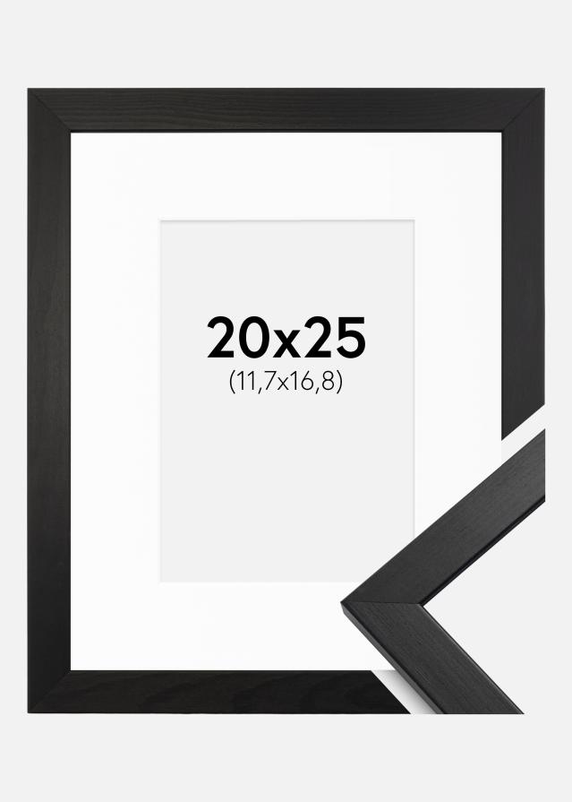 Rāmis Estētisks Melns 20x25 cm - Paspartū Balts 5x7 inches