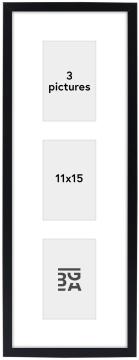 Edsbyn Kolāžas rāmis V Melns - 3 Bildes (11x15 cm)