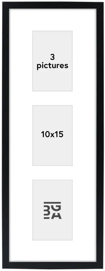 Edsbyn Kolāžas rāmis I Melns - 3 Bildes (10x15 cm)