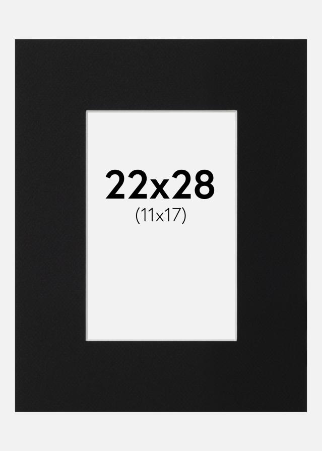 Paspartū Melns Standarts (Balts Kodols) 22x28 cm (11x17)