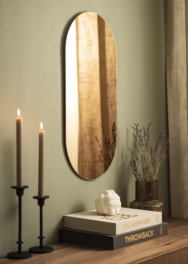 KAILA Spogulis Ovāls Rose Gold 35x70 cm