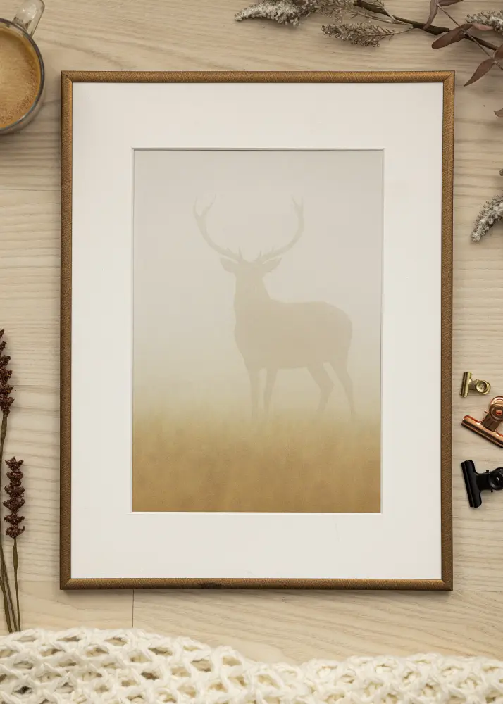 Rāmis New Lifestyle Bronza 70x100 cm - Paspartū Balts 59,4x84 cm (A1)