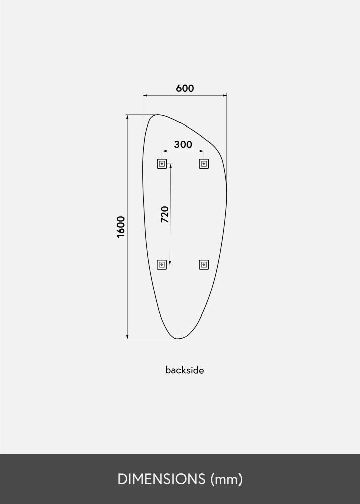 KAILA Spogulis Slim 60x160 cm