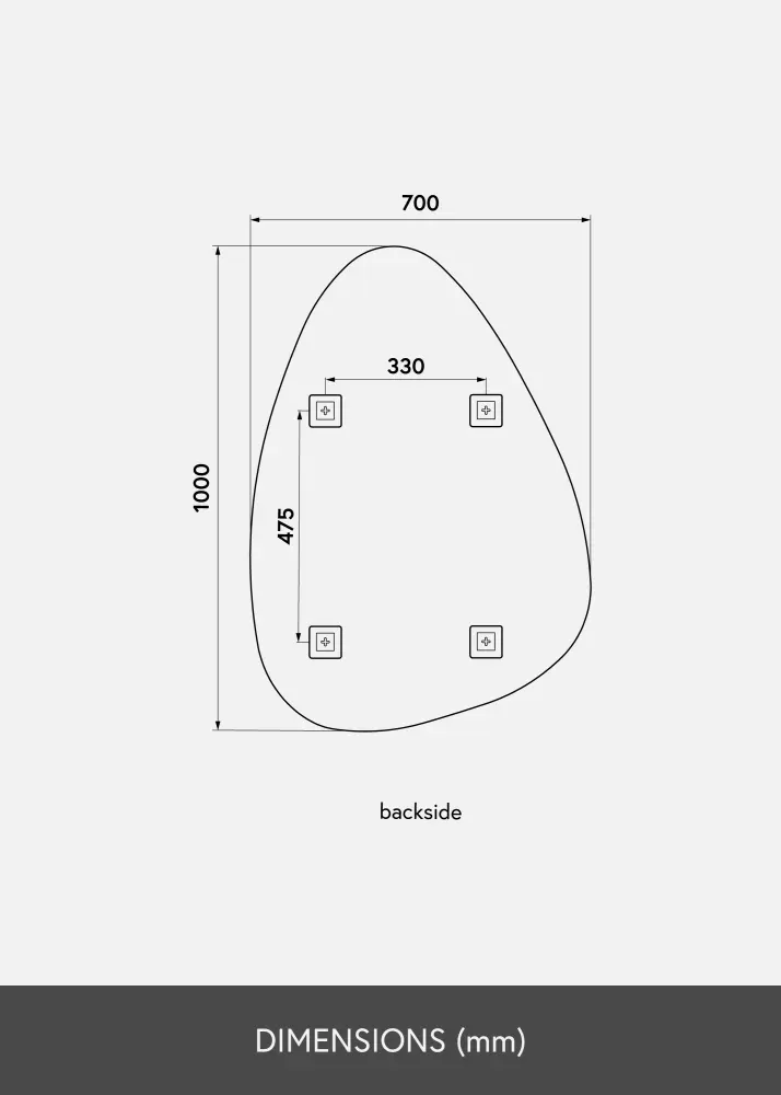 KAILA Spogulis Shape I 70x100 cm