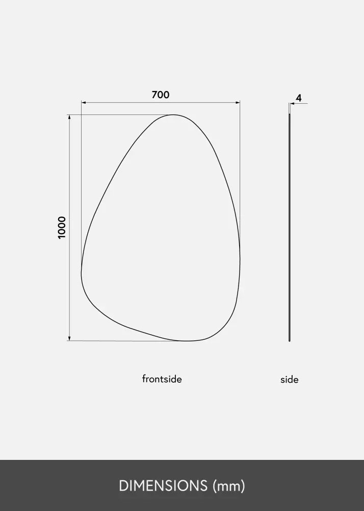 KAILA Spogulis Shape I 70x100 cm