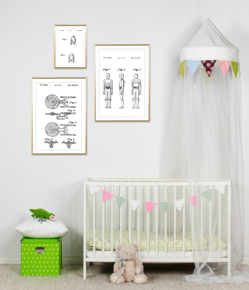 Patenta rasējums - Star Trek - USS Enterprise Plakāts