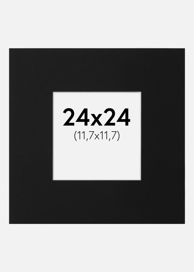 Paspartū Melns Standarts (Balts Kodols) 24x24 cm (11,7x11,7)