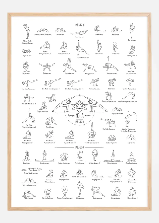 Yoga Black and White ll Plakāts