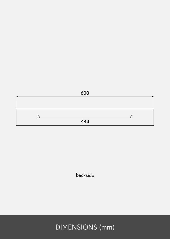 KAILA Attēlu plaukts Melns 60 cm